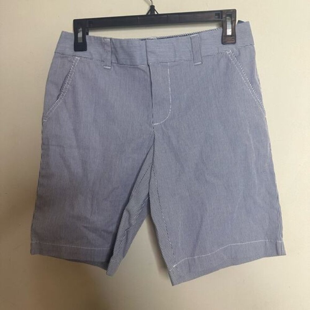 NWT Tommy Hilfiger Navy & White Striped Hollywood Walking Shorts Women's 0